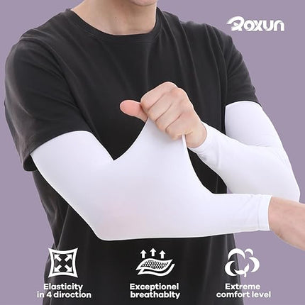Cooling UV Arm Sleeves – Sun Protection Sports Compression for Men & Women