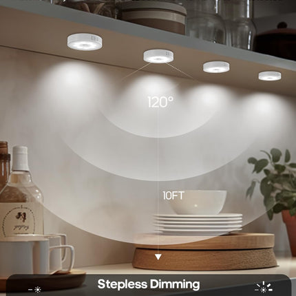 6-Pack LED Under Cabinet Lights – Motion Sensor, Rechargeable, Remote Control
