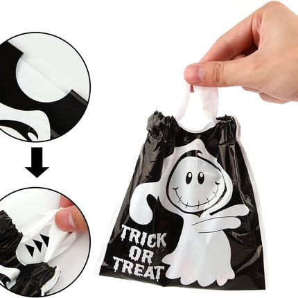 48-Piece Halloween Drawstring Goody Bags, Trick-or-Treat Candy Party Favor Bags