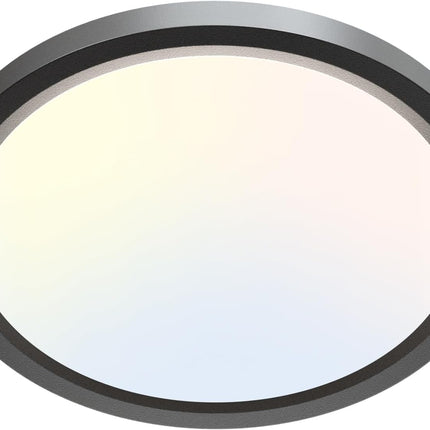 6.5-Inch LED Flush Mount Light – 12W, Adjustable Color Temp 3000K-6500K, Black
