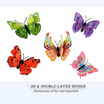 3D Butterfly Wall Stickers – 24/48 PCS, Colorful Party Decorations