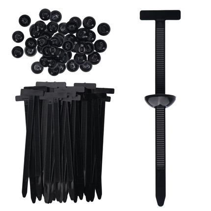 100 Pcs Nylon Cable Tie Buckles – Self-Locking Zipper Clips for Car Repair