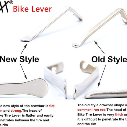 5PCS Premium Stainless Steel Bicycle Tire Levers, Tyre Spoon Tools for Tube Repair