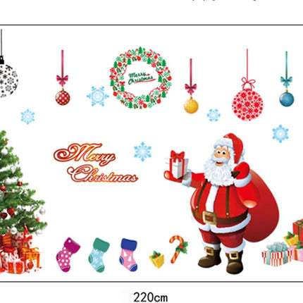 Christmas Window Static Stickers Removable Vinyl Santa Tree Snowman Snowflake