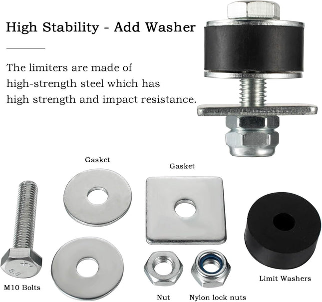 1-5/8" Unistrut Trolley Hardware – 2-Pack, Garage Door Rollers & U Bracket