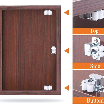 10 Pack Double Roller Catch Cabinet Latches Silver Cupboard Door Hardware