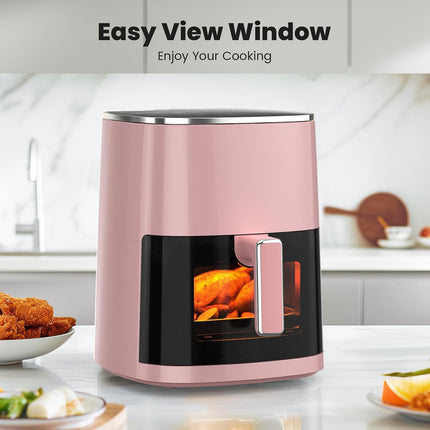 6.34QT Air Fryer with Viewing Window 12-in-1 Digital Air Fryer Oven Nonstick Basket