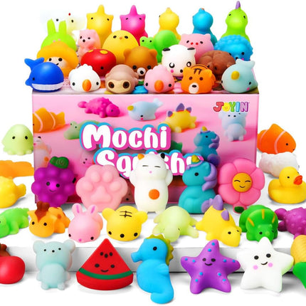 Mochi Squishy Toys Set – 25 Pack Mini Kawaii Stress Relief Party Favors