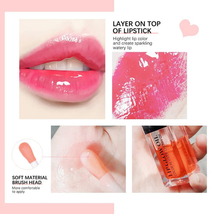 Lip Glow Oil Plumping Lip Gloss Hydrating Natural Lip Plumper Balm