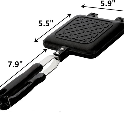 Stovetop Sandwich Maker Non-Stick Aluminum Flip Pan for Grilled Cheese Panini
