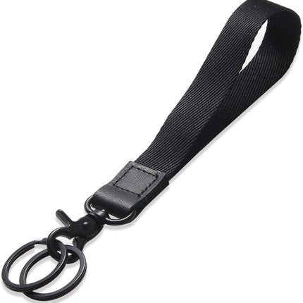 Black Wrist Lanyard Keychain Strap for Car Keys Men Women Key Holder