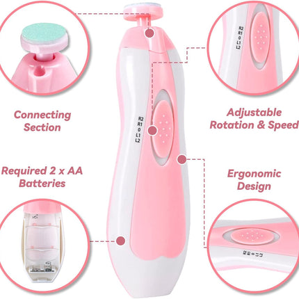 Baby Nail Trimmer with Light – Safe Electric Clippers for Newborn & Toddler