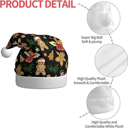 Adult Unisex Santa Hat – Custom Christmas Hat for Holiday Events & New Year Parties