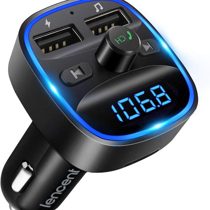Wireless FM Transmitter Bluetooth Car Adapter MP3 Player with USB Charging