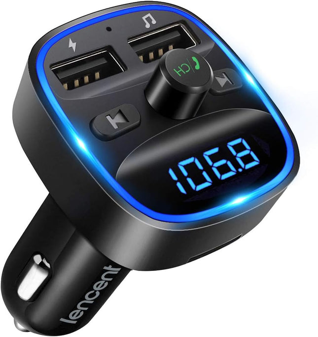 Wireless FM Transmitter Bluetooth Car Adapter MP3 Player with USB Charging