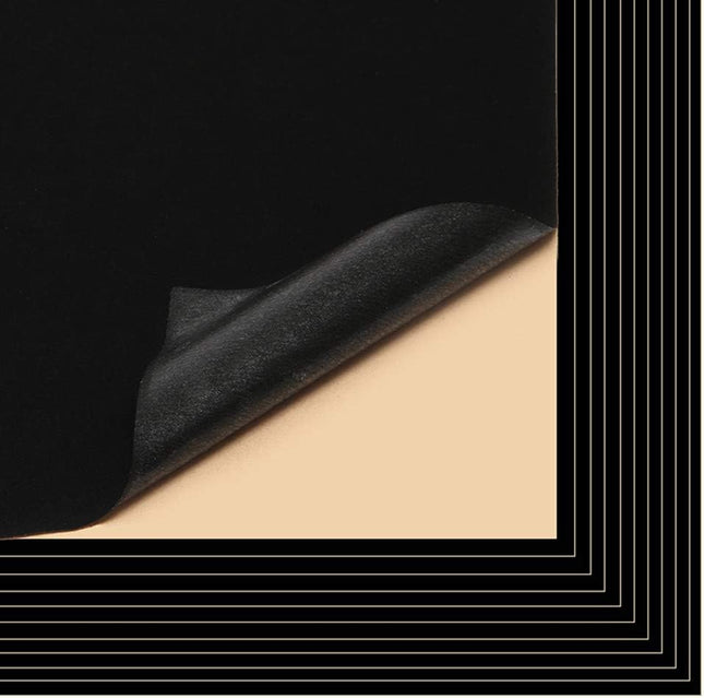 10 Pcs Self-Adhesive Felt Sheets A4, Black Peel and Stick Fabric Crafts and Drawer Liners