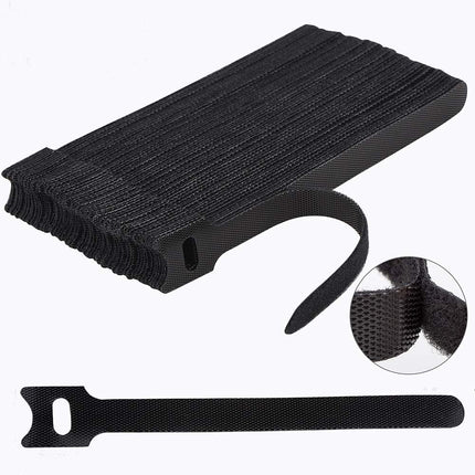 60 PCS 6 Inch Adjustable Cable Ties – Hook & Loop Cord Straps for Wire Organization