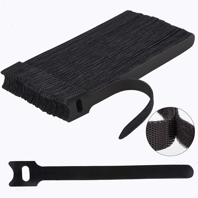 60 PCS 6 Inch Adjustable Cable Ties – Hook & Loop Cord Straps for Wire Organization