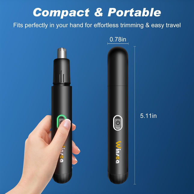 Waterproof Electric Nose Hair Trimmer for Nose Ear Eyebrow Beard Grooming