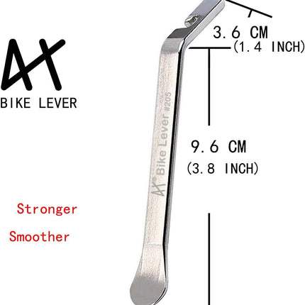 5PCS Premium Stainless Steel Bicycle Tire Levers, Tyre Spoon Tools for Tube Repair