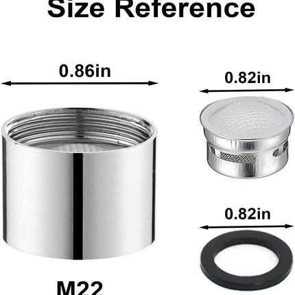 4 Pack Faucet Aerators – Female Thread, Chrome Solid Brass for Kitchen & Bathroom