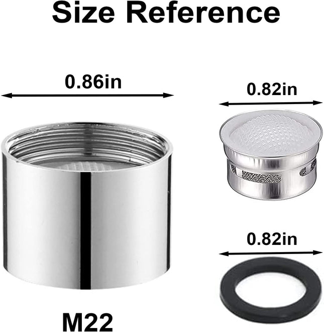 4 Pack Faucet Aerators – Female Thread, Chrome Solid Brass for Kitchen & Bathroom