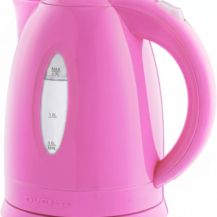 1.7L Pink Electric Tea Kettle 1100W Fast Boiling Water Heater BPA-Free KP72P