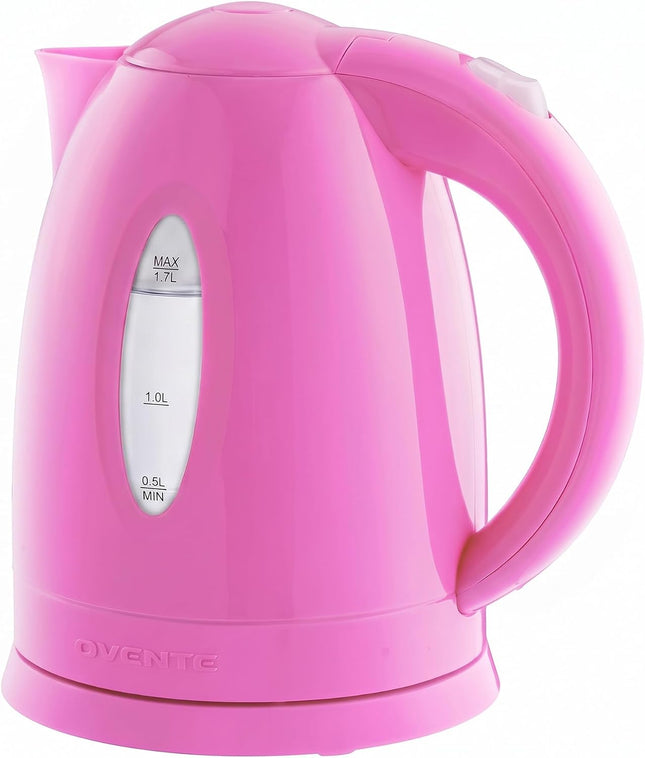 1.7L Pink Electric Tea Kettle 1100W Fast Boiling Water Heater BPA-Free KP72P