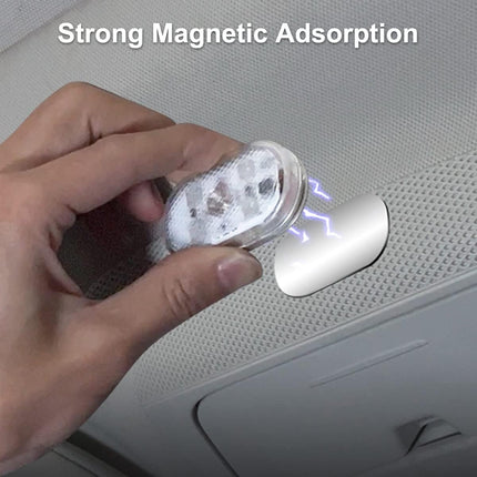 4Pcs Wireless Car LED Interior Lights, 7 Color USB Rechargeable Night Lamps