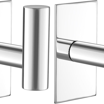 2 Pack Waterproof Towel Hooks – Heavy Duty Sticky Holder, Chrome Wall Mount