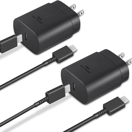 2 Pack 25W USB C Fast Charger with 6FT Type C Cable for iPhone Galaxy