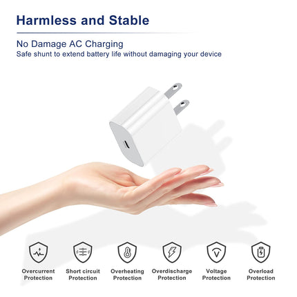 2-Pack 20W USB-C Fast Wall Charger – Compatible with iPhone & iPad