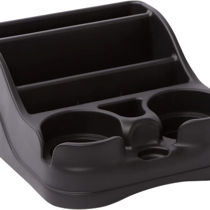 Small Center Console for Cars, Trucks & SUVs – Vehicle Organizer with Cup Holders (Black)