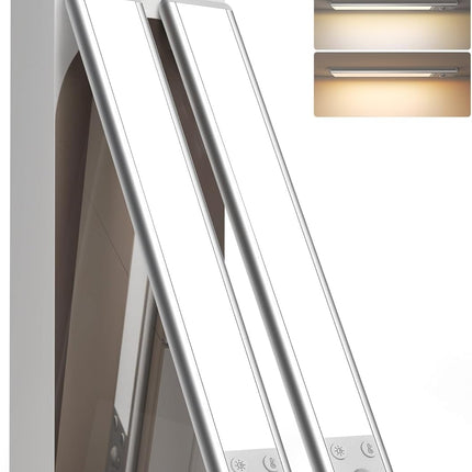2-Pack Under Cabinet Lights – Rechargeable, Motion Sensor, 3 Color Temps