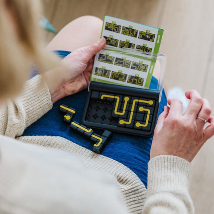 IQ Circuit Portable Travel Game with 120 Logic Puzzle Challenges Ages 8+