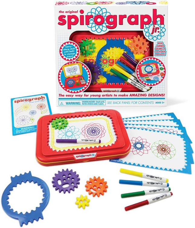 Jumbo Gears Spiral Drawing Art Kit Retro Design Toy for Kids Ages 3+