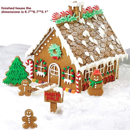 10-Piece Gingerbread House Cookie Cutter Set – 3D Christmas Baking Kit
