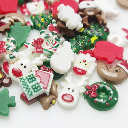 100PCS Mixed Flatback Resin Buttons | Scrapbooking & Christmas Crafts