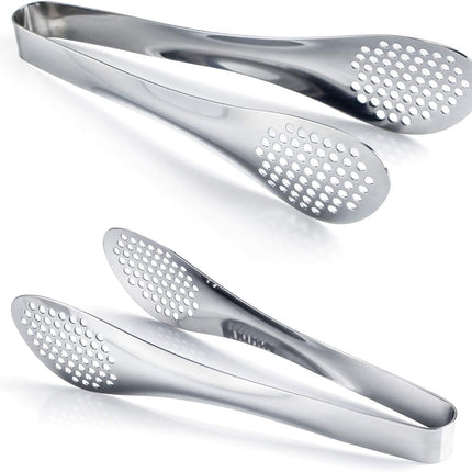 9 Inch Buffet Tongs Set of 2 Stainless Steel Food Serving Kitchen Tongs