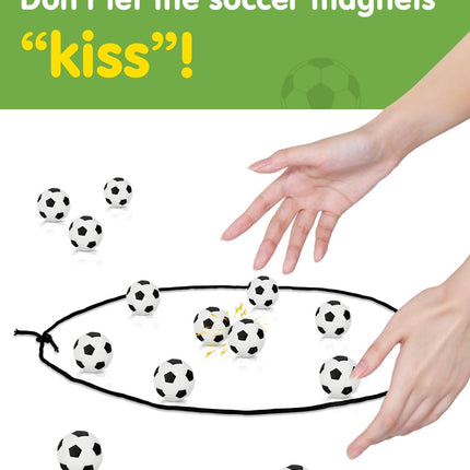 Soccer Magnetic Game with String 20 Football Stones Family Strategy Game