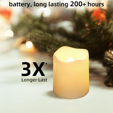 24 Pack Flameless Votive Candles – Battery Operated LED Tea Lights, Warm White