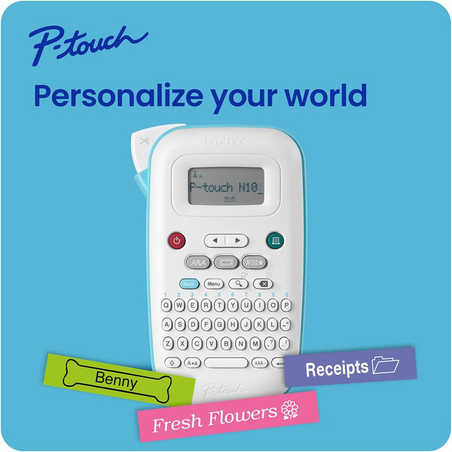 P-Touch PT-N10 Handheld Label Maker – Portable, Prints Personalized Color Labels