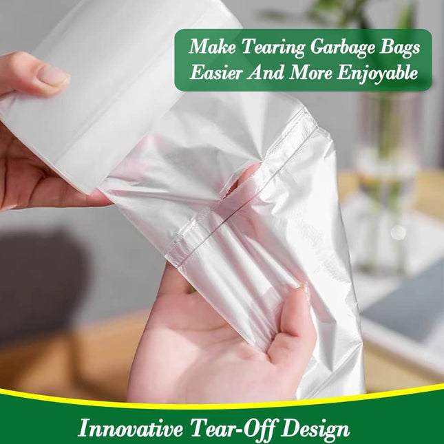2 Gallon Clear Trash Bags – 120 Count, Strong Mini Bin Liners, Unscented