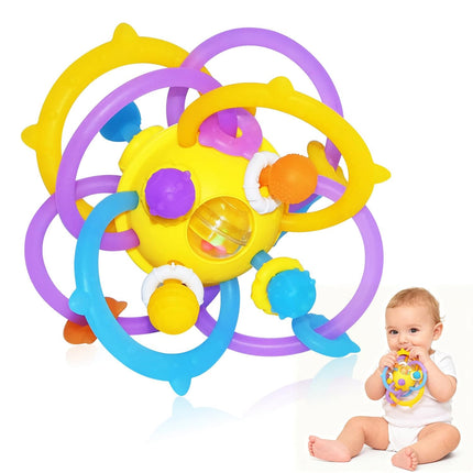 Silicone Teething Toys for Babies 0-18 Months, BPA Free Sensory Teether