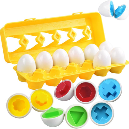 Matching Eggs Sensory Toys – Color & Shape Recognition for Kids, Easter Learning Toy