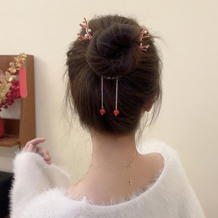 Christmas Hair Accessories 2PCS | Reindeer Hair Claw Clips for Women