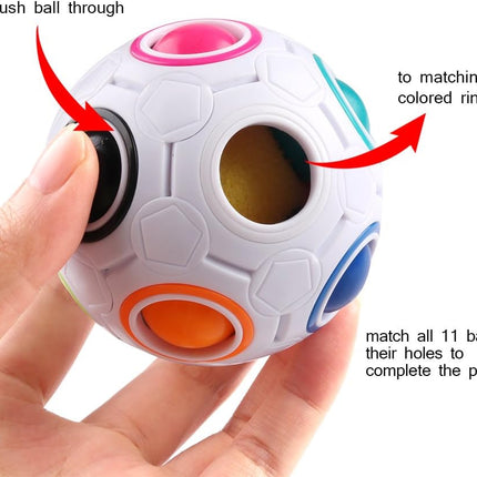 Rainbow Puzzle Ball – Color-Matching Brain Teaser Toy, Stress Reliever for Kids & Adults