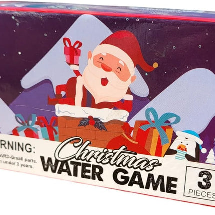 3-Pack Christmas Water Games – Santa Claus Holiday Handheld Ring Toy Set
