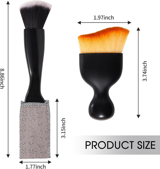 3PCS Car Interior Detail Dust Brushes – Soft Dash Duster for Auto, SUV, RV Cleaning