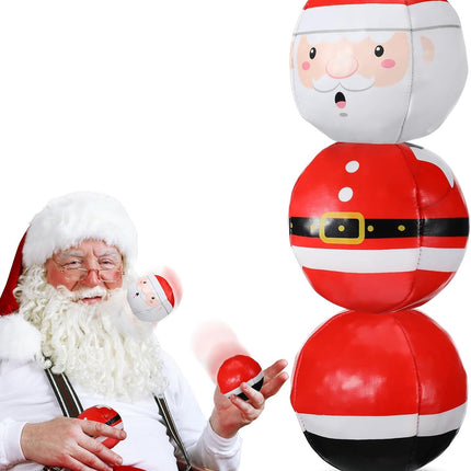 3PCS Christmas Juggling Balls for Beginners, 2.5 Inch Santa Claus Holiday Juggling Toys